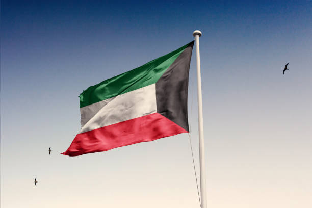 istock Kuwait flag fluttering in the wind on sky. 1783855960