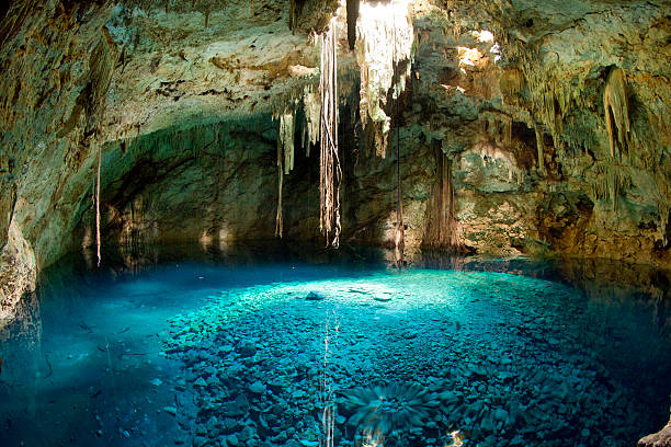 セノーテメキシコ、陥没穴 - yucatan travel tropical climate mexico ストックフォトと画像