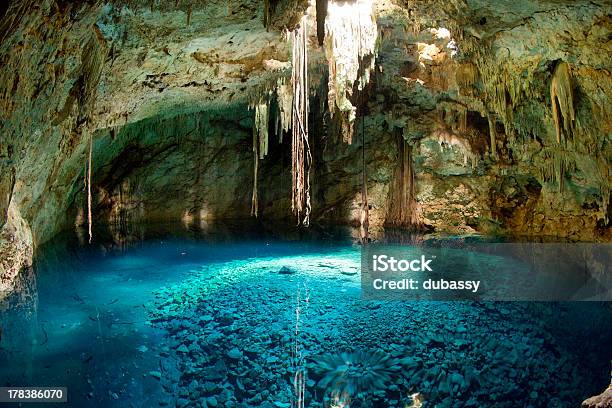 Sinkhole In Mexico With Dangling Vines Stock Photo - Download Image Now - Cenote, Mexico, Groundwater