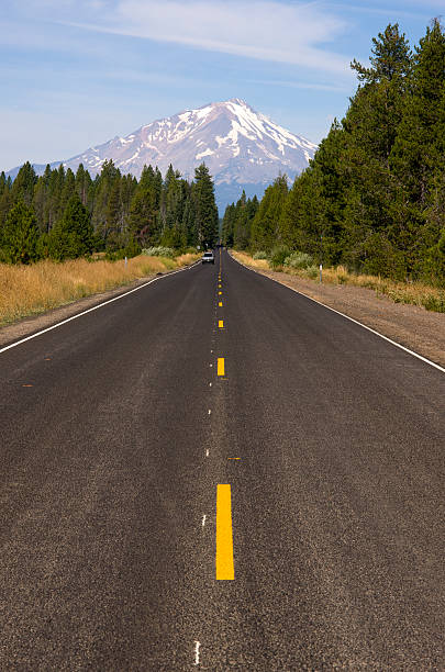 A straight away on Hwy 89 in California