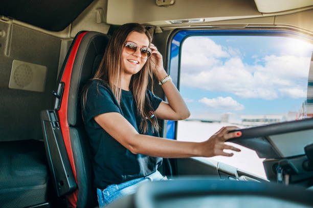 istock Professional female truck driver resting after drive 1783865751