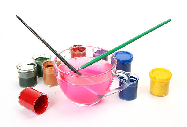 istock Color paints and brush 178386769