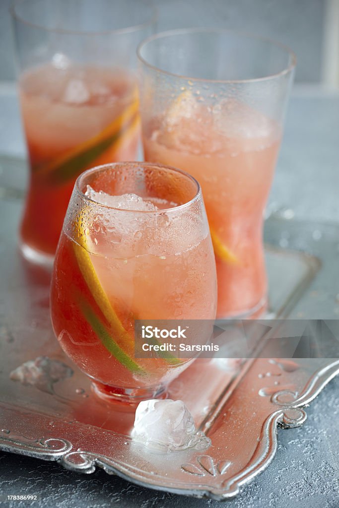 Pink grapefruit drinks Pink grapefruit drinks  with crushed ice Alcohol - Drink Stock Photo