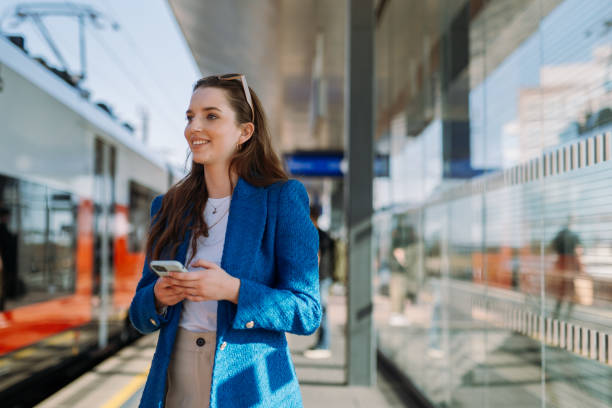 istock Woman entrepreneur commuting to work. Public transport concept. 1783877479