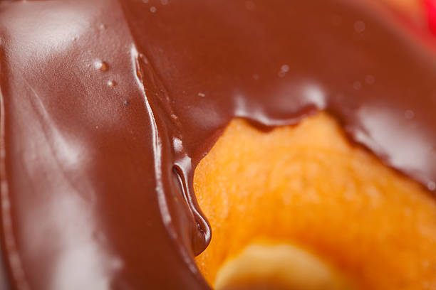 Cobertura de Chocolate de dougnut coleta - foto de acervo