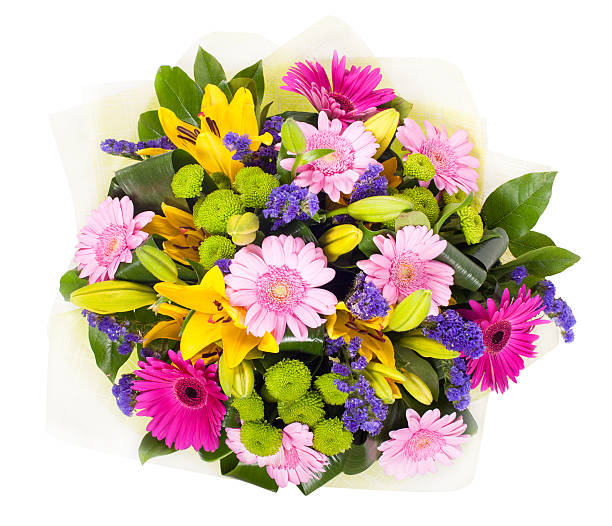 istock Flower buqet isolated on white 178388028
