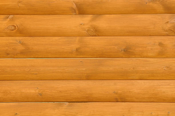 sfondo di tavole di legno naturale - knotted wood plank wall abstract texture foto e immagini stock