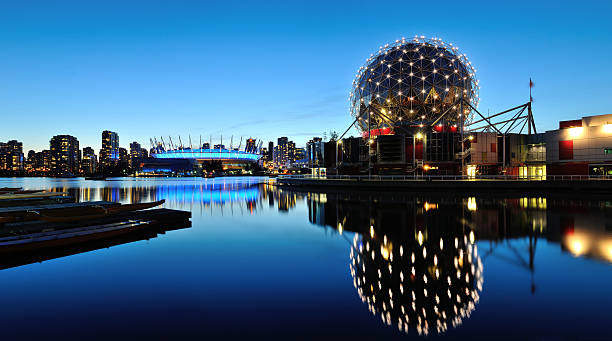 istock Vancouver Science World and BC Stadium at night 178389796