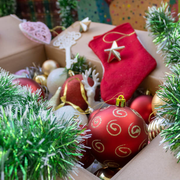 istock Christmas ball in decoration box 1783902789