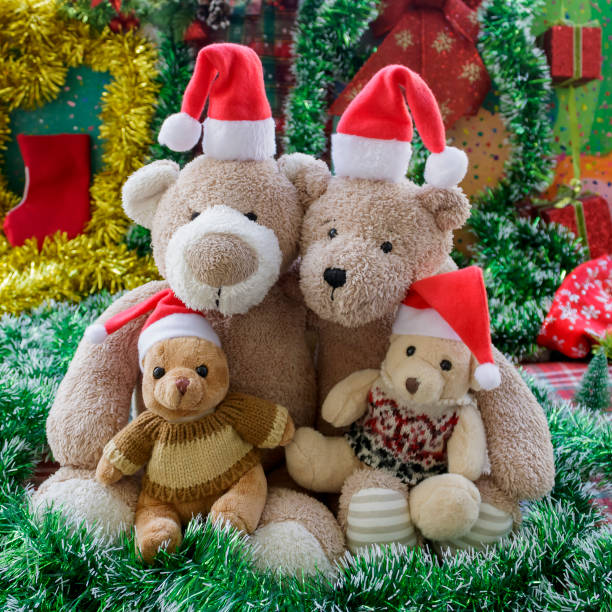 istock Teddy bear family Christmas portrait 1783902805