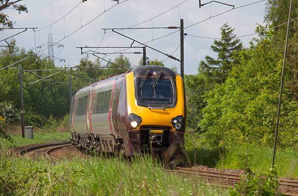 istock East coast mainline passenger train rounds bend 178390519