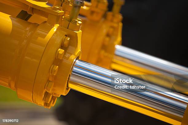 New Hydraulic Pistons Stock Photo - Download Image Now - Hydraulic Platform, Crude Oil, Crane - Machinery