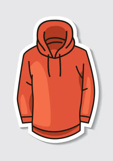 Vector illustration of hoodie sticker fashion brands clothes and accessories outlet season big sale special offer promotion discount