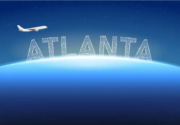 Vector illustration of Travel to Atlanta