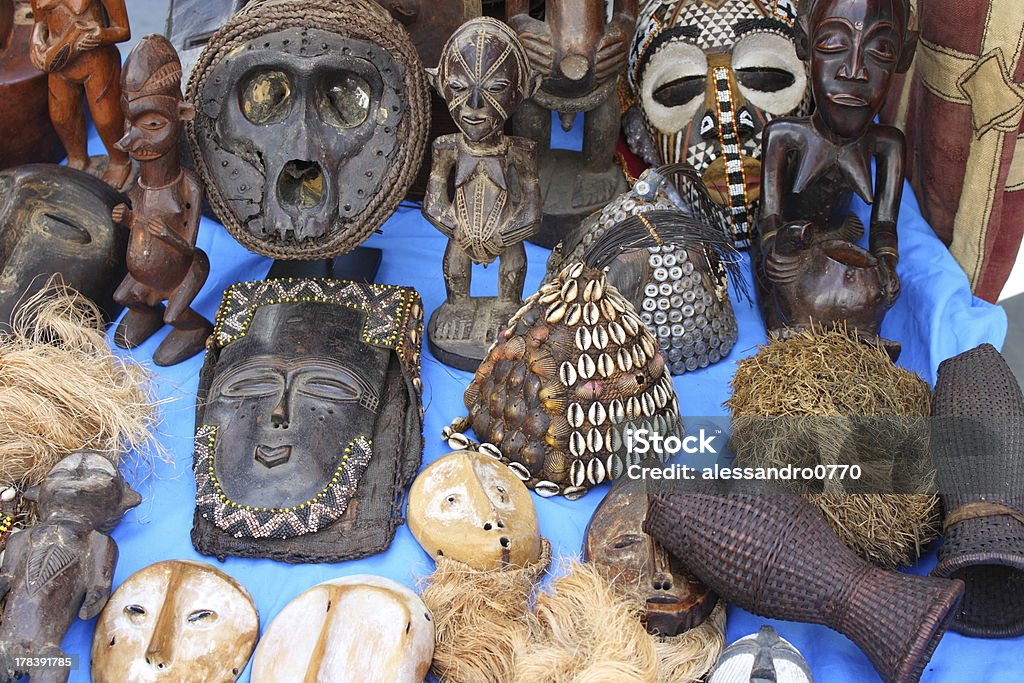 Máscaras africanas - Royalty-free Antigo Foto de stock