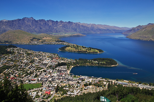 Cable car ride in Queenstown, New Zealand