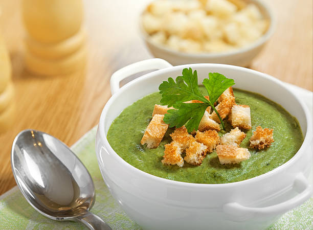 istock Cream soup with dried crusts on the table 178392270