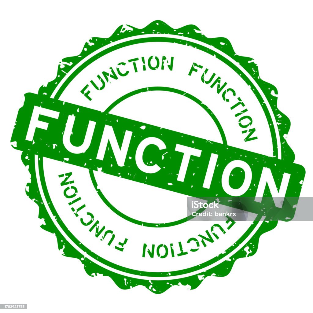 Function Stamp Grunge Green Function Word Round Rubber Seal Stamp On White Background ...