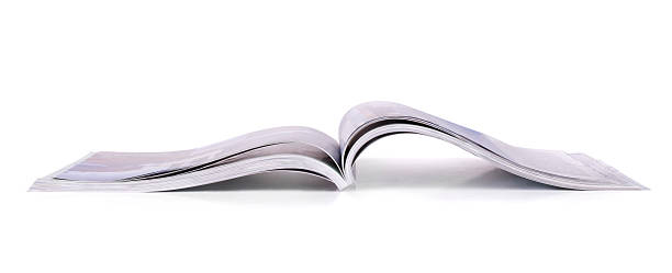 Isolated picture of an open magazine