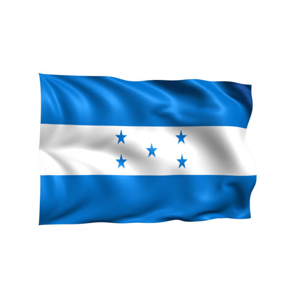 istock Honduras national flag on white background. 1783925643