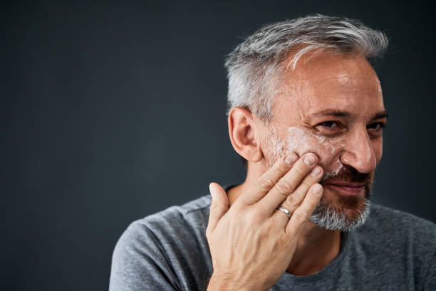 140+ Older Man Face Cream Stock Photos, Pictures & Royalty-Free