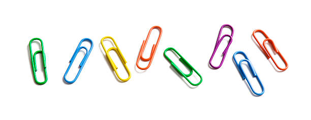istock Colorful paper clips isolated on white background. 178393302