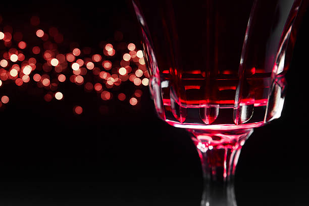 glass with red wine
