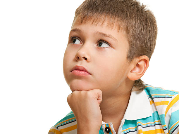 istock Portrait of a pensive boy 178395024