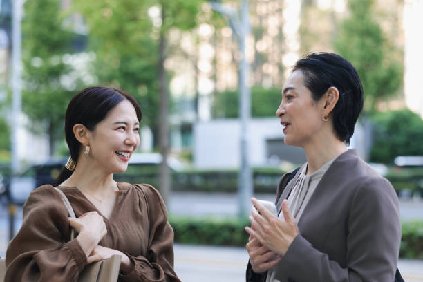 istock Office Workers Chatting In Outdoors 1783950463