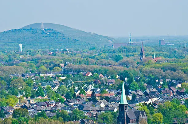 aerial view of Oberhausen and its plants