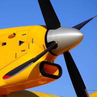 Propeller and engine from a fire bomber, Bombardier CL415 Canadair