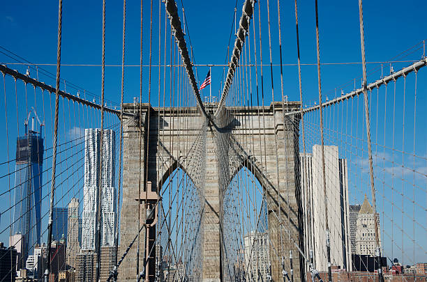 istock Brooklyn Bridge on a clear day in New York City 178396307