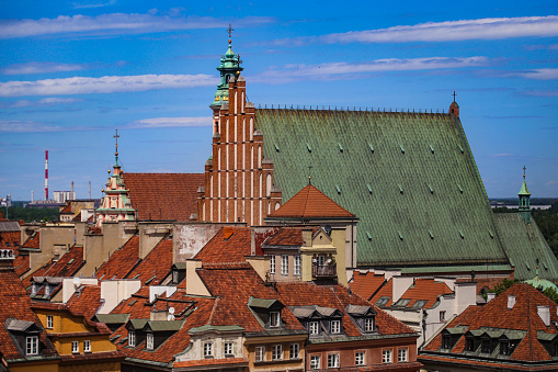 Old town and St. John's Archcathedral in Warsaw, Poland.