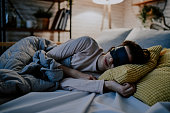 Eye Mask Protecting Female With Sensitive Sleep Pattern From Excess Light