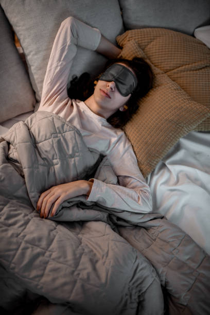istock Female Feeling Unbothered While Sleeping With The Help Of Sleep Mask And Ear Plugs 1783986221