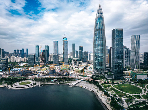 Cityscape of modern city in Shenzhen, China