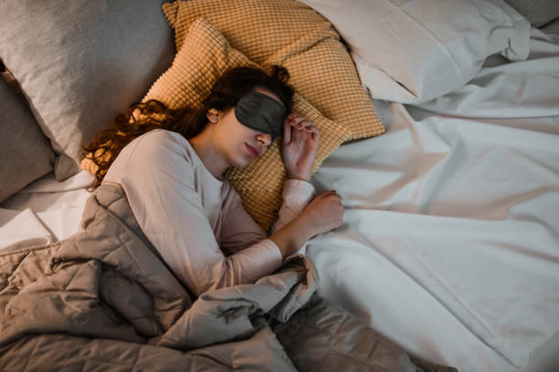 istock Female Dreaming In The Darkness Provided By Eye Mask 1783988549