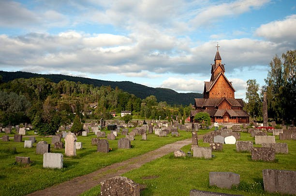 Stave Church in Norway One of the many stave churches in Norway heddal stock pictures, royalty-free photos & images