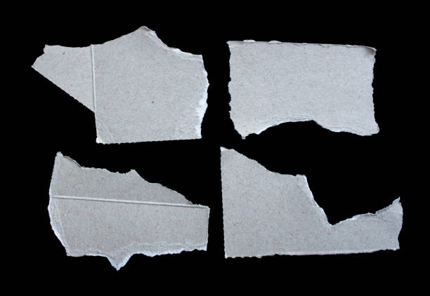 istock Ripped paper piece isolated on a black background 1783995856