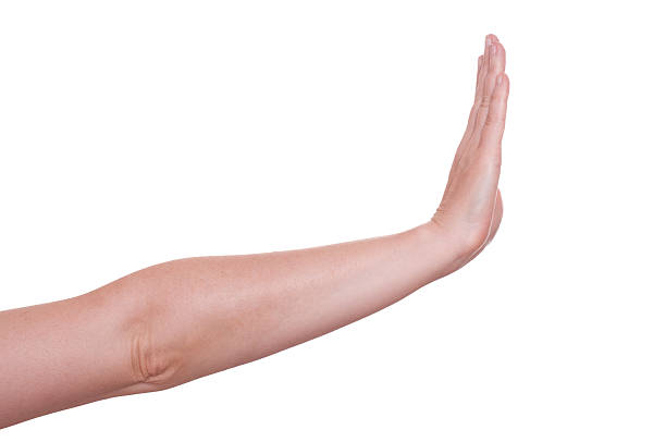istock Right hand with sign of stop 178400035