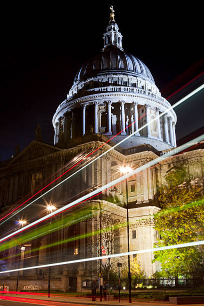 istock St. Paul's Cathedral and Light Trails in London 178400177