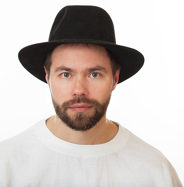 istock Man with a beard in the Jewish hat kneych. 178401880