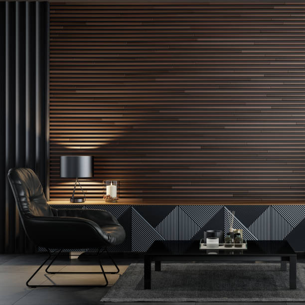 istock Modern lobby interior minimalist room wall decor panels 1784022164