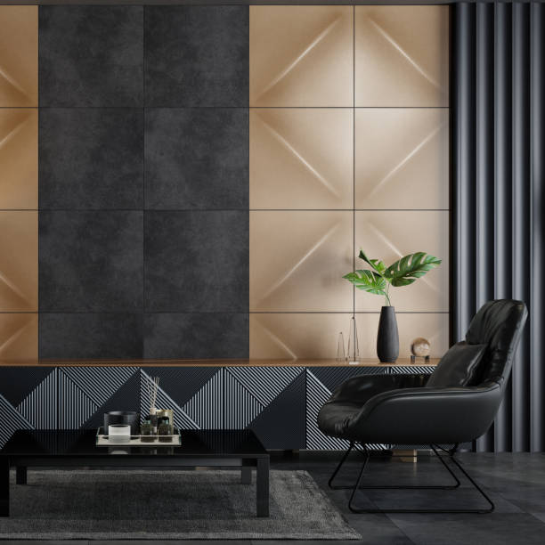 istock Modern lobby interior minimalist room wall decor panels 1784022169