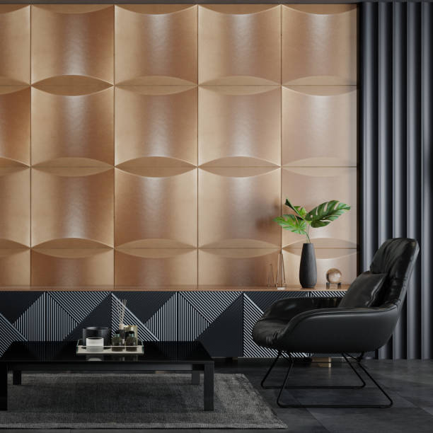 istock Modern lobby interior minimalist room wall decor panels 1784022188