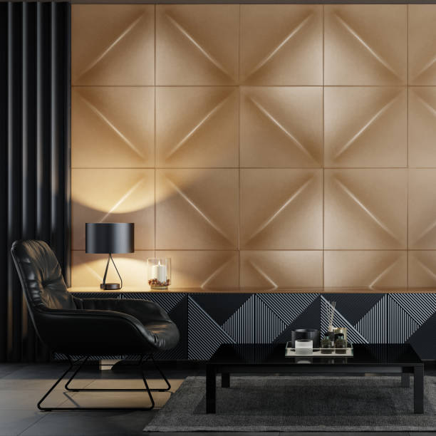 istock Modern lobby interior minimalist room wall decor panels 1784022203