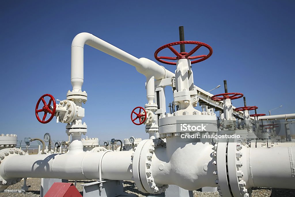 Öl- und gas-Aufbereitungsanlage - Lizenzfrei Erdgas Stock-Foto