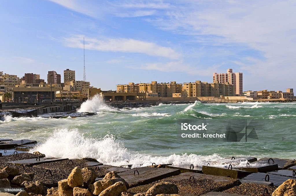 Alexandria, Egypt the coast of Alexandria, Egypt Africa Stock Photo