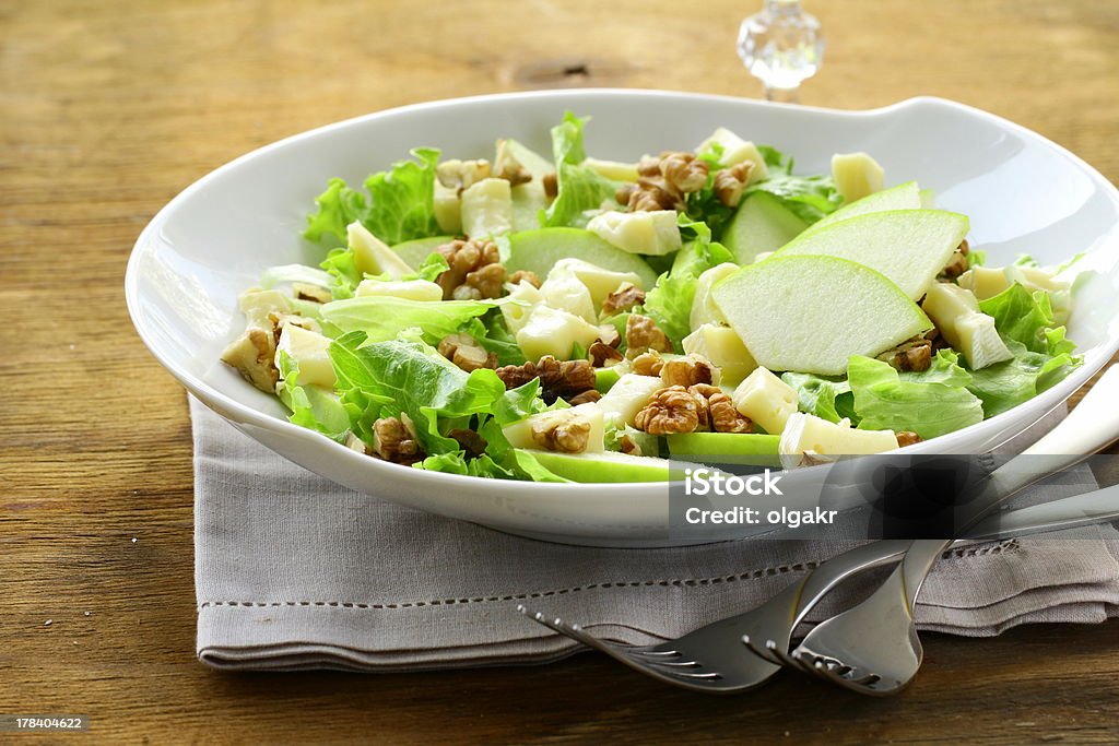 salad with apples, walnuts and cheese Appetizer Stock Photo