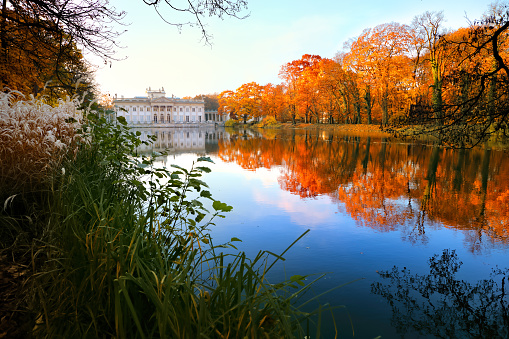 Warsaw, Poland - 2 November 2023 -  Royal Palace in Łazienki Park